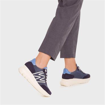 Wonders Ultrafly Bungee Wedge Trainer - Navy